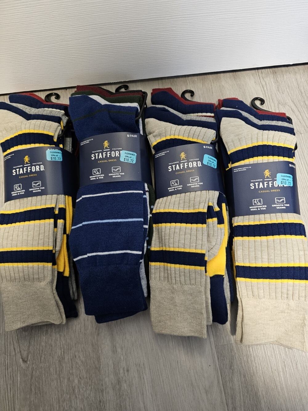 Stafford Men's Poly Blend Dress Socks Assorted Patterns Soft 20 Pairs Preppy New
